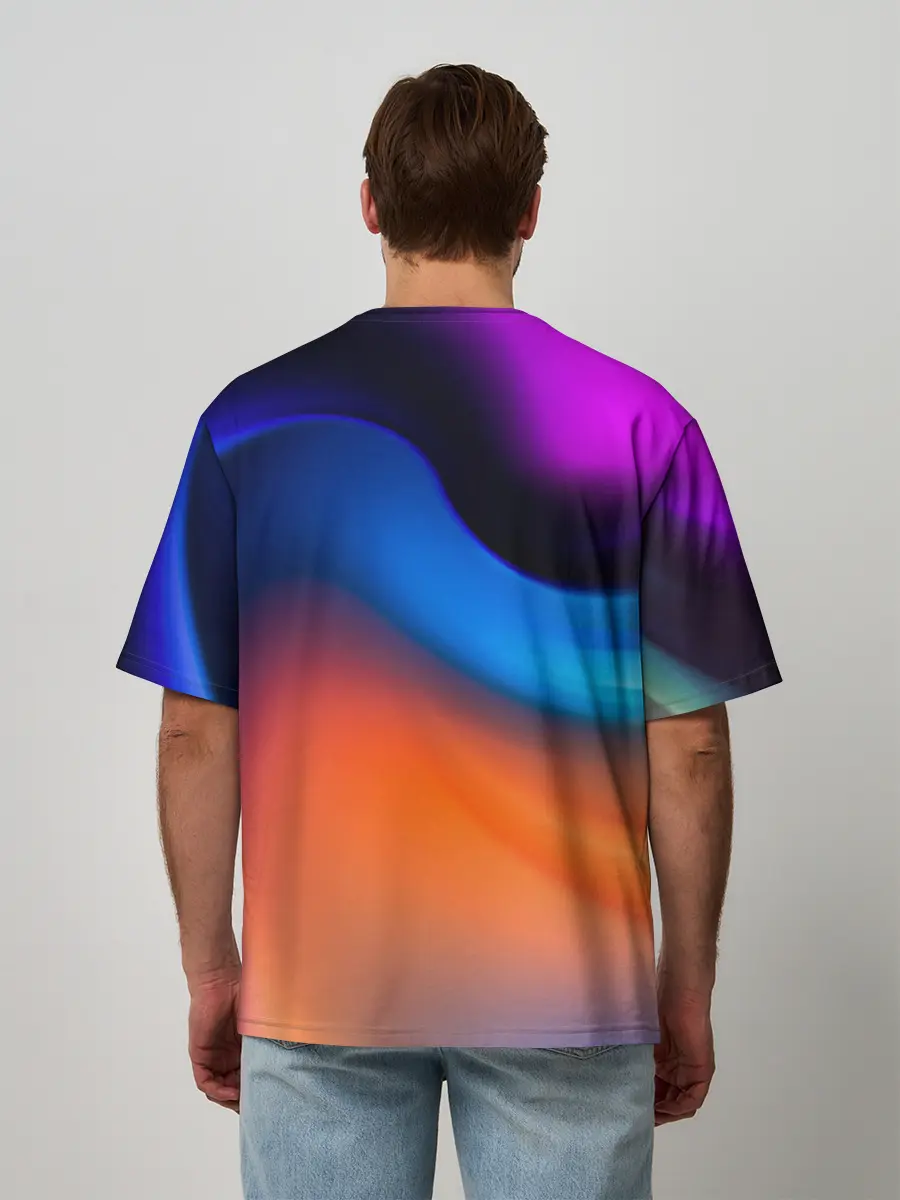Мужская футболка оверсайз / Цветной шум