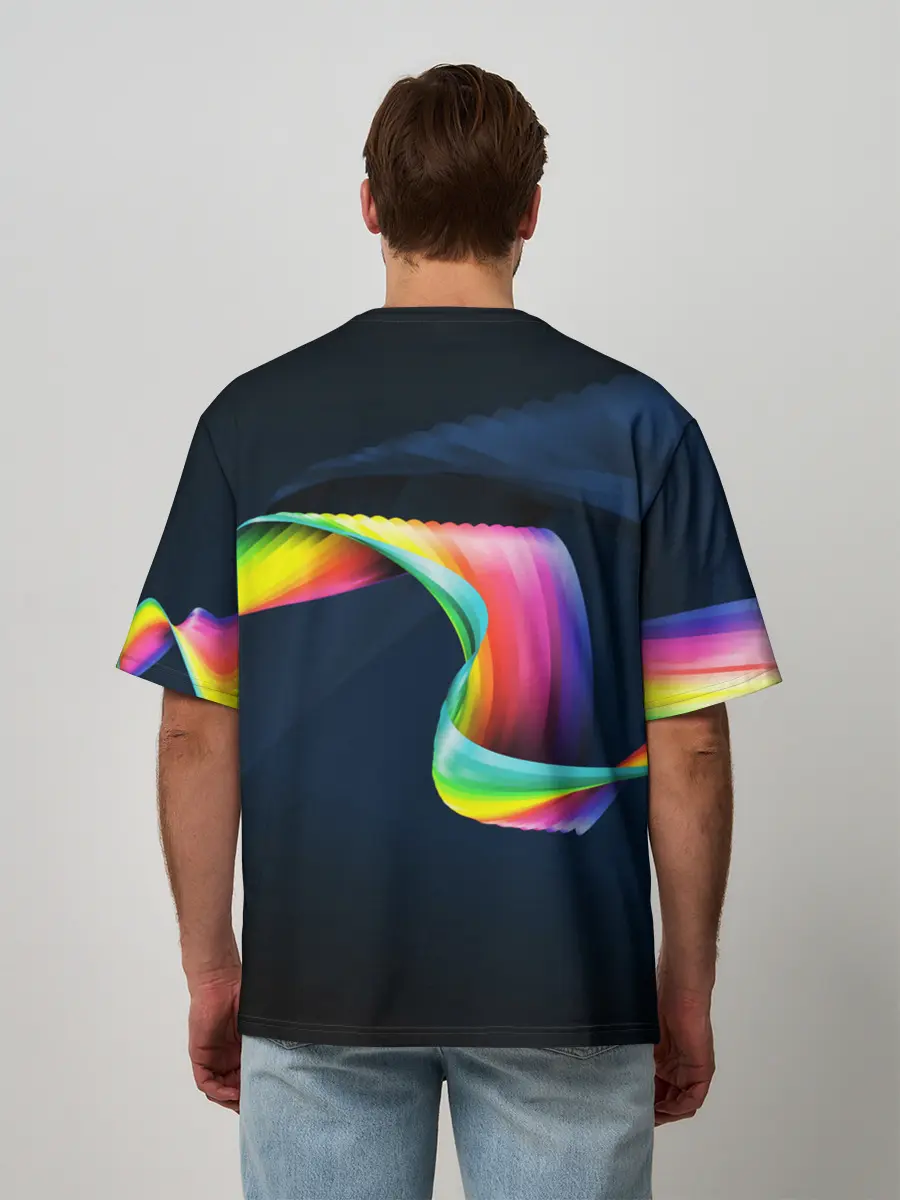 Мужская футболка оверсайз / OPTICAL ABSTRACT