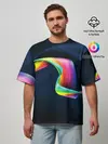 Мужская футболка оверсайз / OPTICAL ABSTRACT