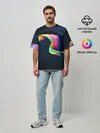 Мужская футболка оверсайз / OPTICAL ABSTRACT
