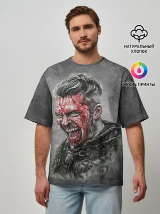 Мужская футболка оверсайз / vikings