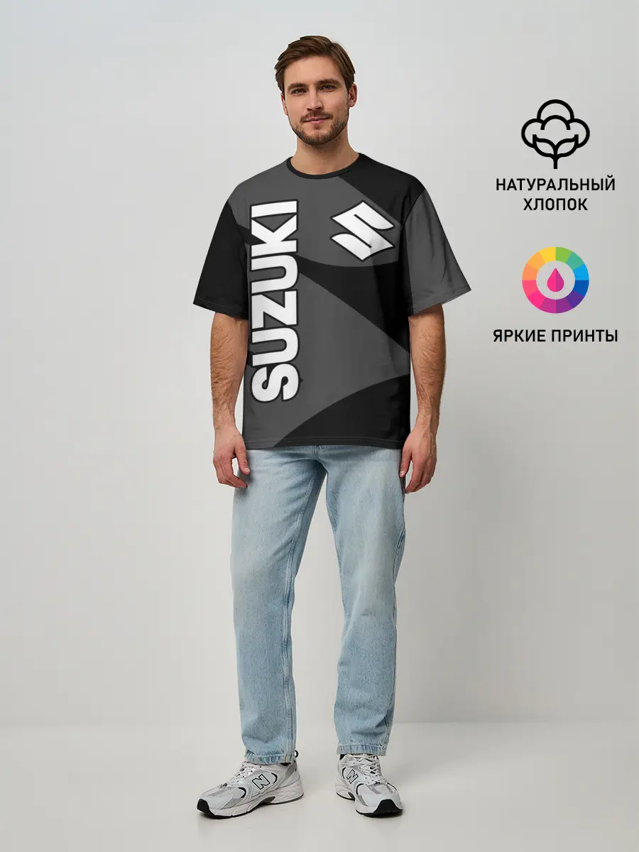 Мужская футболка оверсайз / SUZUKI
