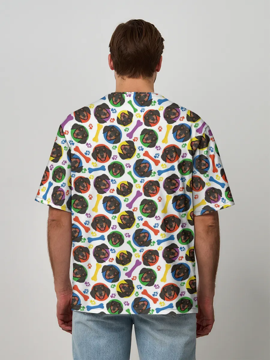 Мужская футболка оверсайз / Такса