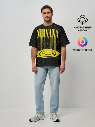 Мужская футболка оверсайз / Nirvana