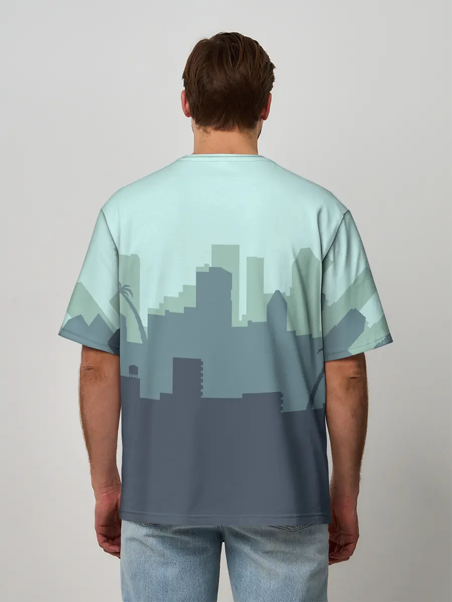 Мужская футболка оверсайз / Майкл Тревор Франклин GTA