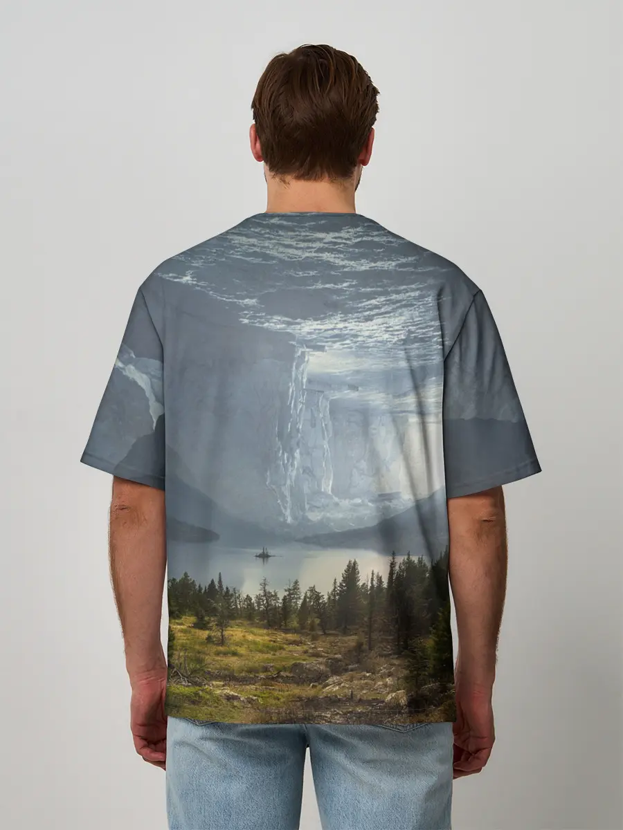 Мужская футболка оверсайз / Фантастический пейзаж