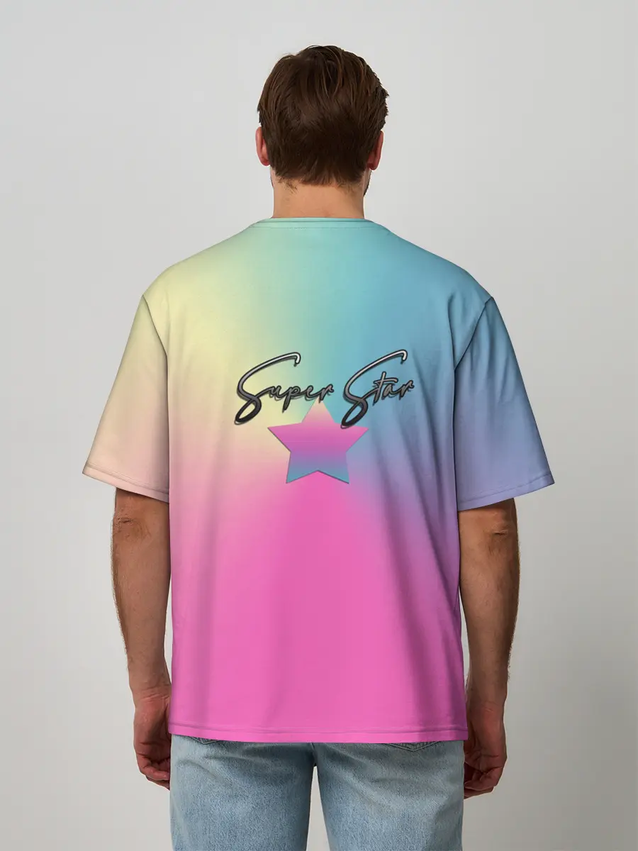 Мужская футболка оверсайз / Супер Стар