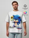Мужская футболка оверсайз / SONIC