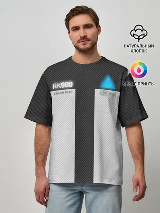 Мужская футболка оверсайз / Connor Detroit: Become Human.