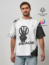 Мужская футболка оверсайз / Peace | Мир