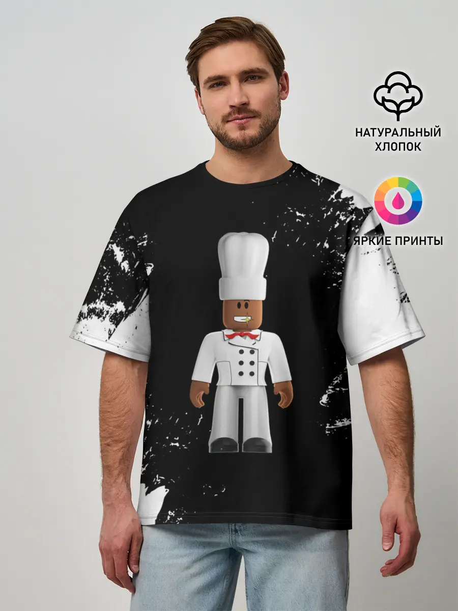Мужская футболка оверсайз / ROBLOX | РОБЛОКС | LOGO