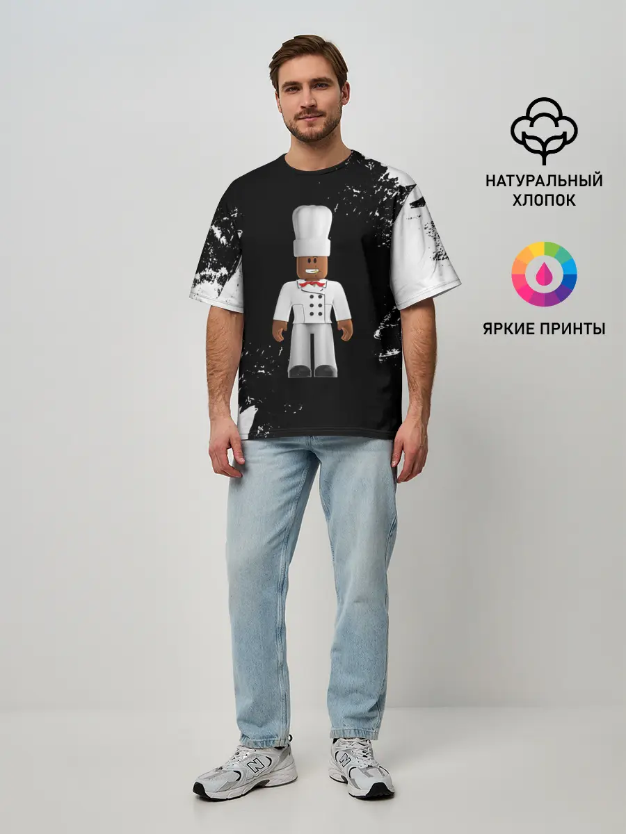 Мужская футболка оверсайз / ROBLOX | РОБЛОКС | LOGO