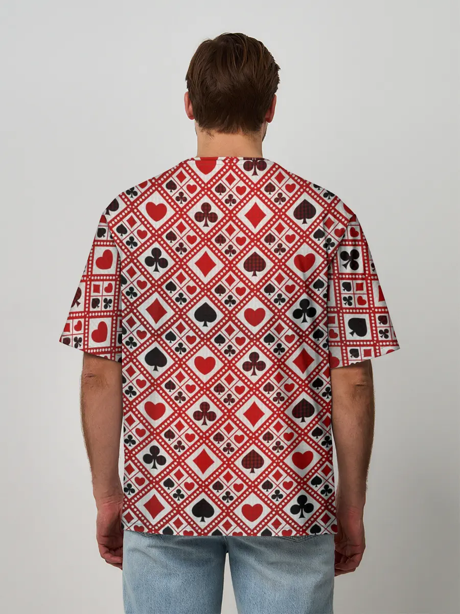 Мужская футболка оверсайз / Картёжник