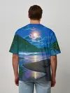 Мужская футболка оверсайз / Гавайский пейзаж