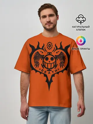 Мужская футболка оверсайз / сердце One Piece