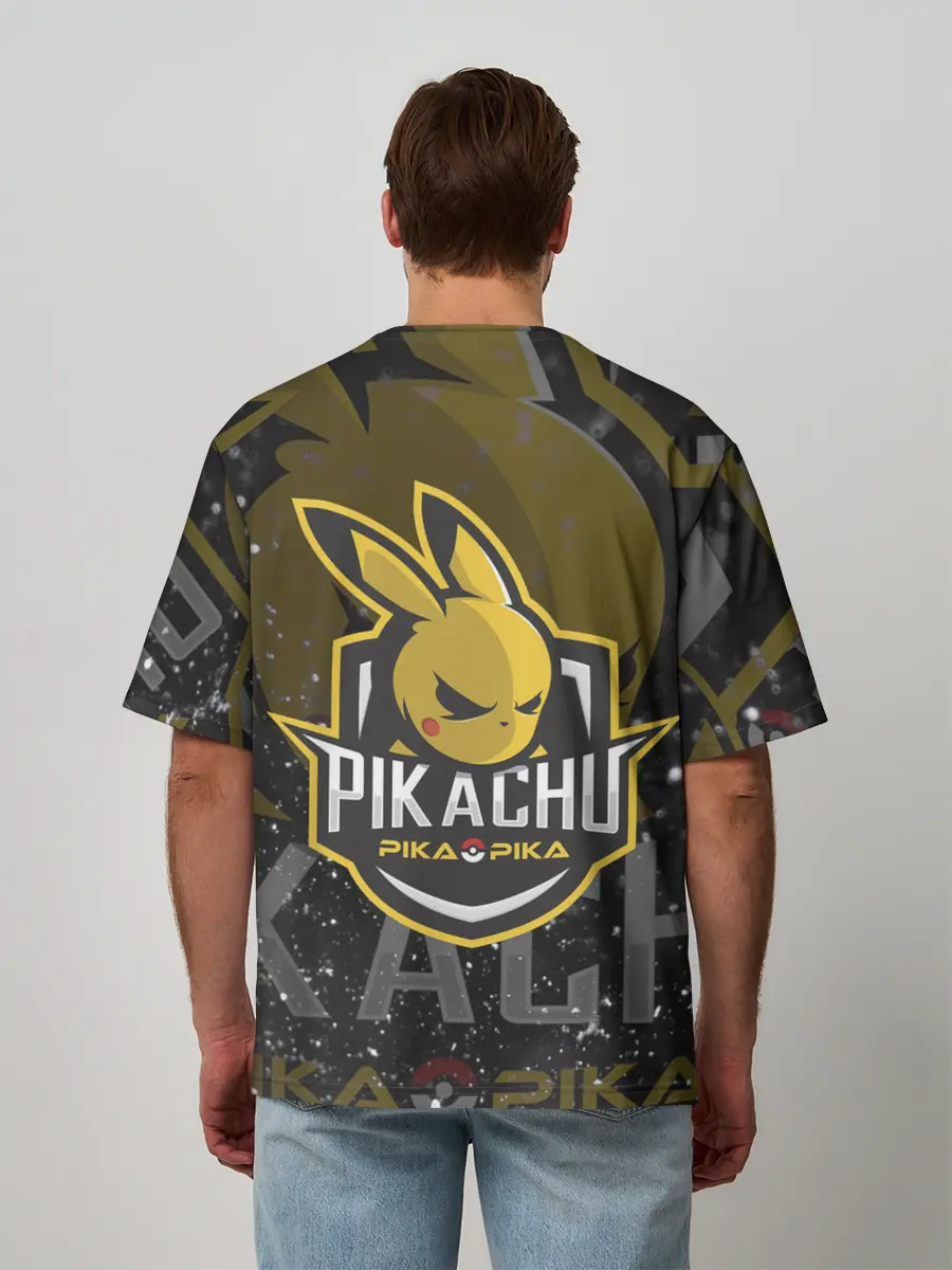 Мужская футболка оверсайз / Спорт Пикачу