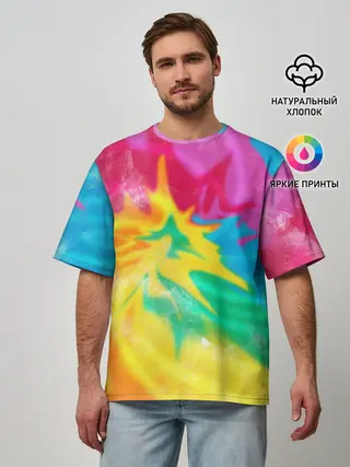 Мужская футболка оверсайз / Tie-Dye