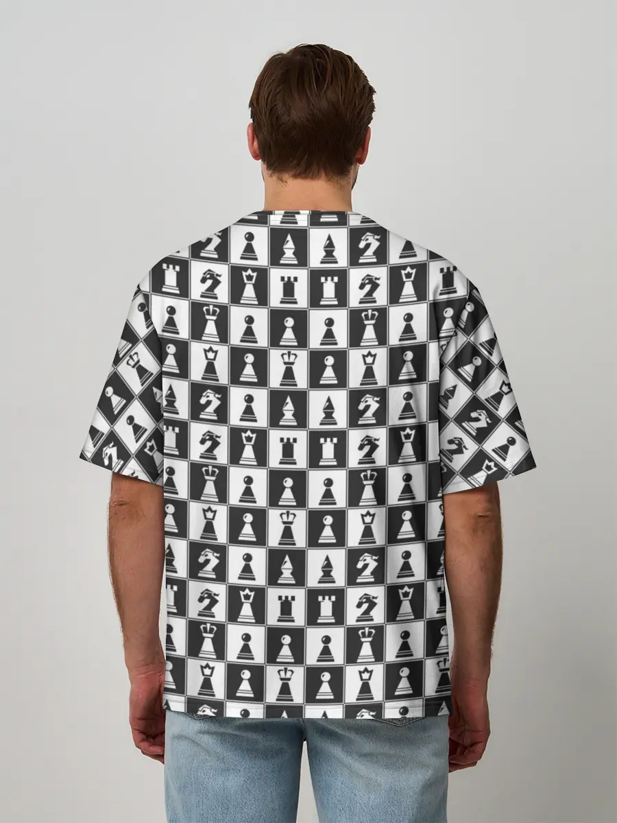 Мужская футболка оверсайз / Шахматы