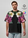 Мужская футболка оверсайз / Цветы