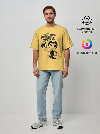 Мужская футболка оверсайз / Bendy And The Ink Machine