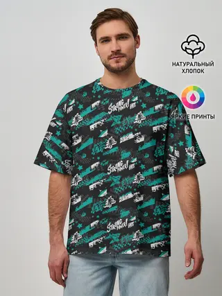 Мужская футболка оверсайз / Strong Power