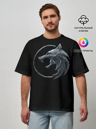 Мужская футболка оверсайз / Wolf