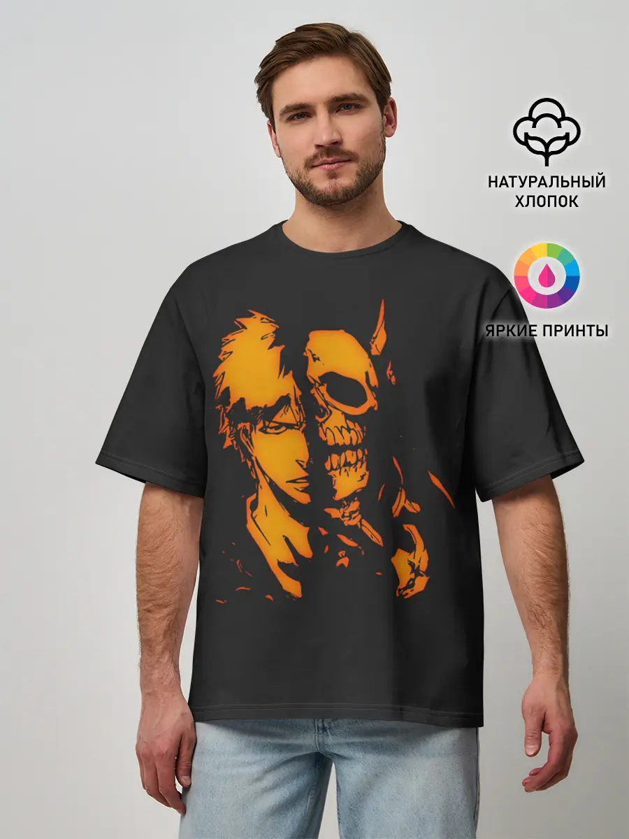 Мужская футболка оверсайз / Ichigo Kurosaki