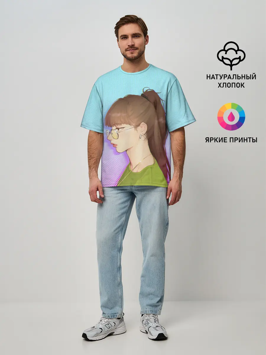 Мужская футболка оверсайз / Lalalalisa