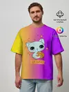 Мужская футболка оверсайз / Милый котёнок