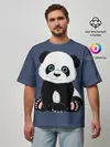 Мужская футболка оверсайз / Милая Панда
