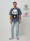 Мужская футболка оверсайз / Милая Панда