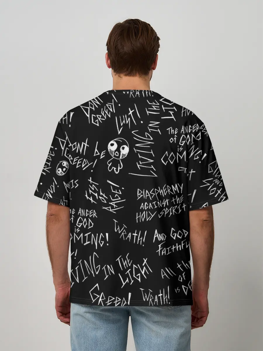 Мужская футболка оверсайз / The Binding of Isaac