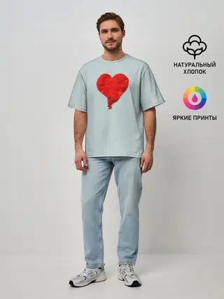Мужская футболка оверсайз / Kanye West Heartbreak