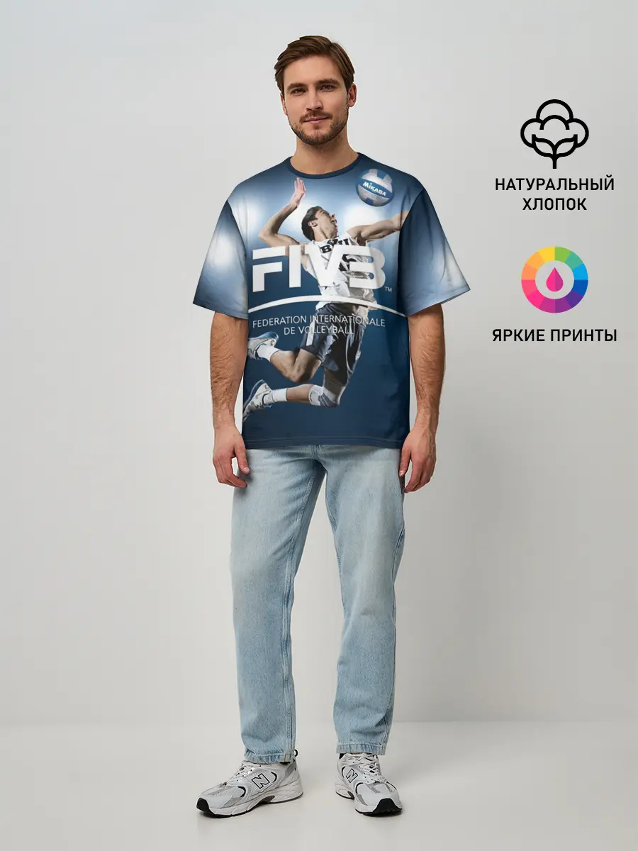 Мужская футболка оверсайз / Волейбол 4