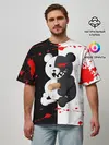 Мужская футболка оверсайз / monokuma с молотком