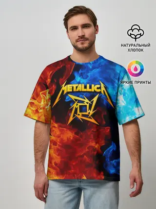 Мужская футболка оверсайз / Metallica
