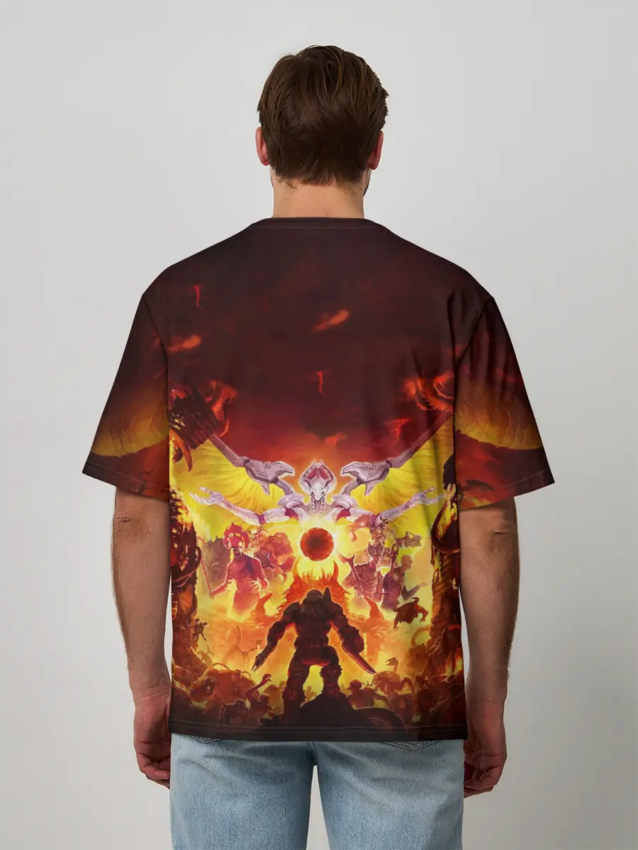 Мужская футболка оверсайз / DOOM Eternal