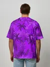 Мужская футболка оверсайз / ФИОЛЕТОВЫЕ ПАЛЬМЫ / ТРОПИКИ
