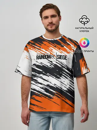 Мужская футболка оверсайз / Rainbow Six Siege