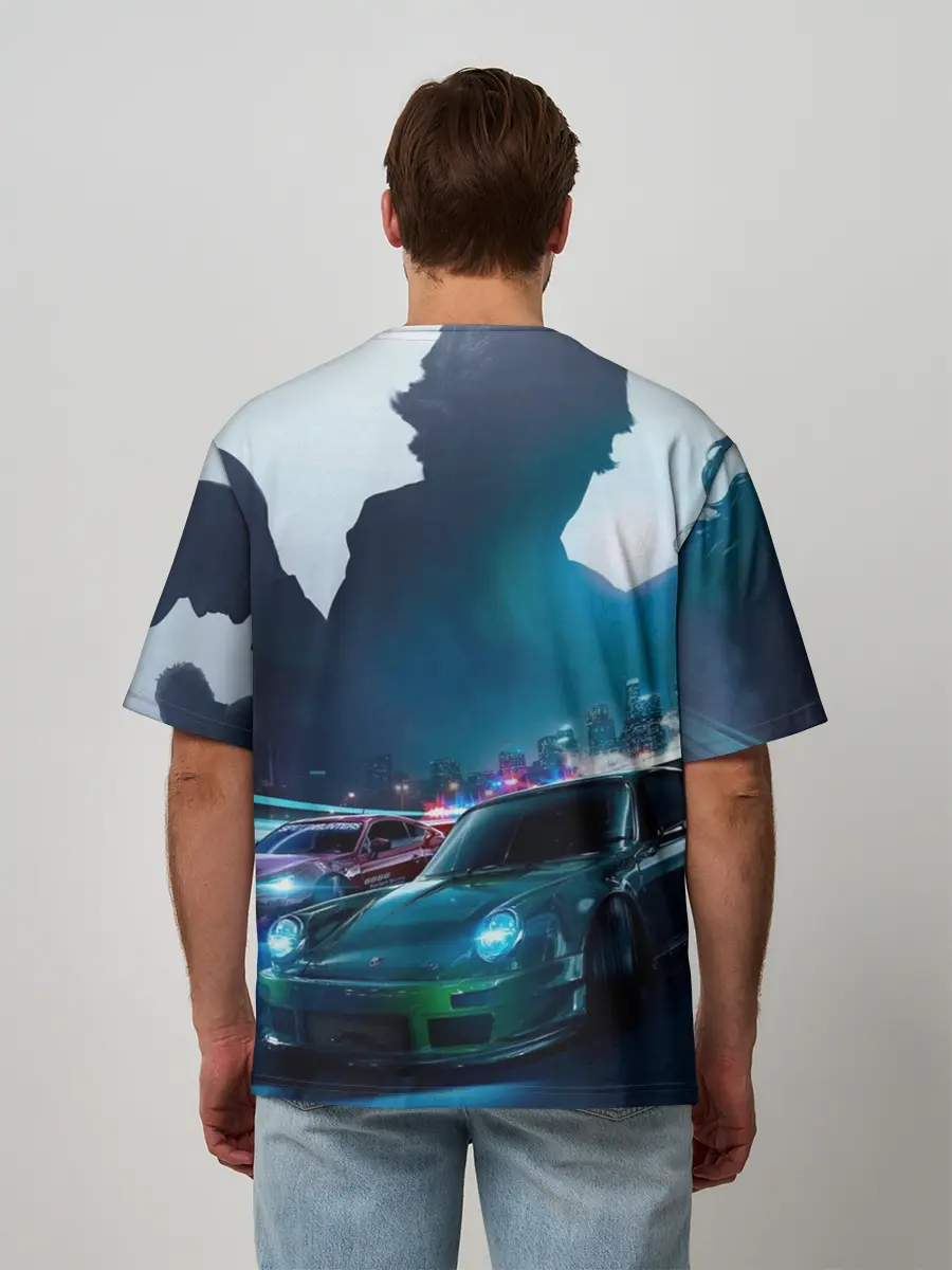 Мужская футболка оверсайз / Need for Speed