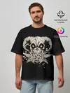 Мужская футболка оверсайз / BabyMetal в челюстях демона