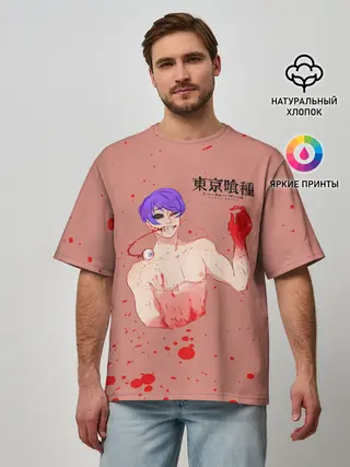 Мужская футболка оверсайз / Сю Цукияма Токийский гуль