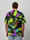 Мужская футболка оверсайз / Кислотное Граффити