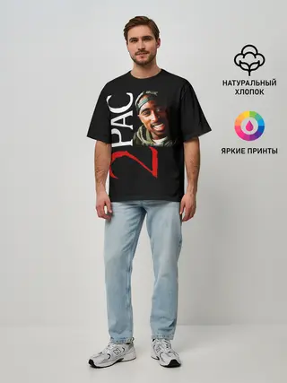 Мужская футболка оверсайз / 2pac