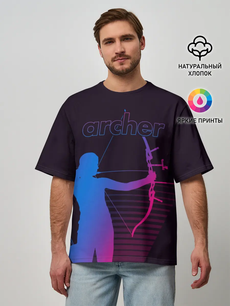 Мужская футболка оверсайз / Archer