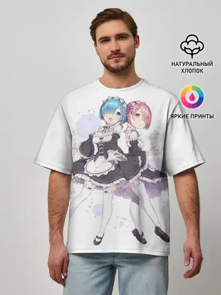 Мужская футболка оверсайз / Re Zero