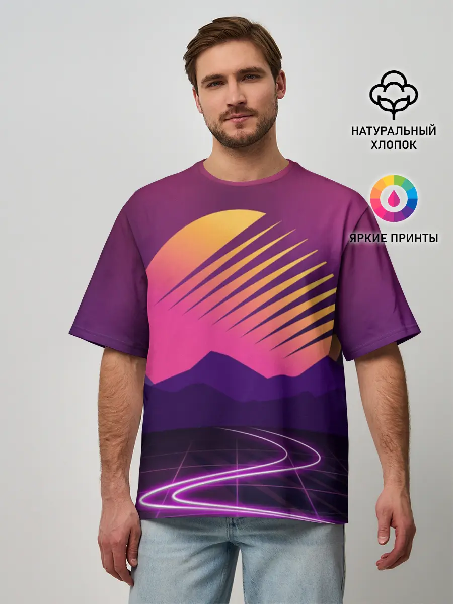 Мужская футболка оверсайз / Digital Art