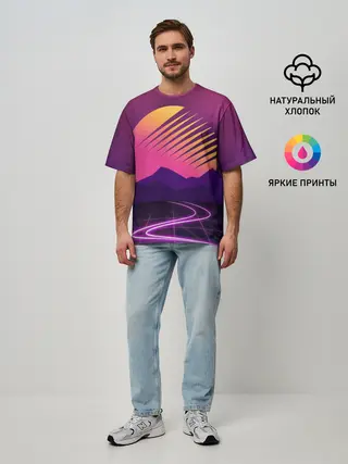 Мужская футболка оверсайз / Digital Art