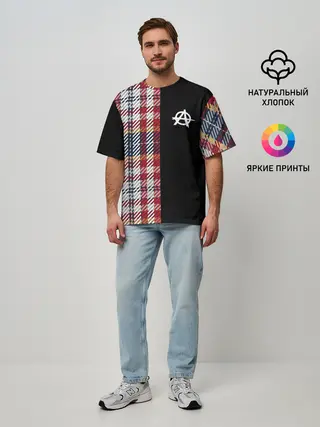 Мужская футболка оверсайз / АНАРХИЯ | ANARCHY
