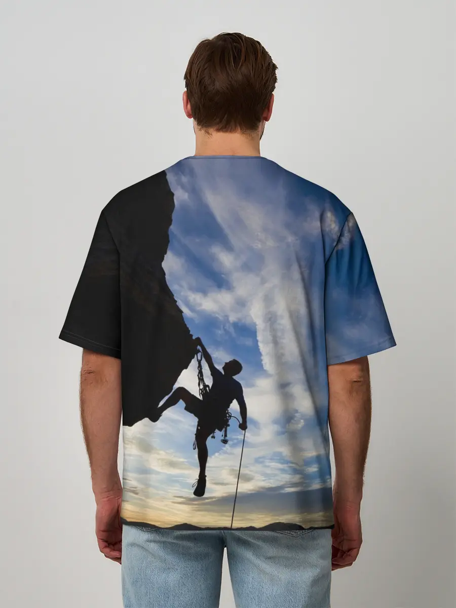 Мужская футболка оверсайз / climbing